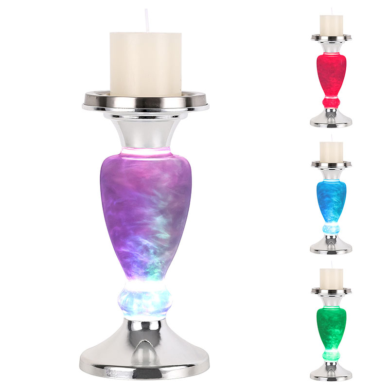 촛불이 달린 흐린 야간 조명