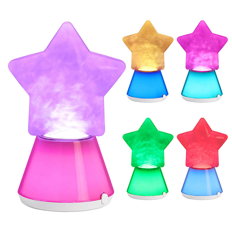 별 그늘이있는 흐린 RGB 야간 조명