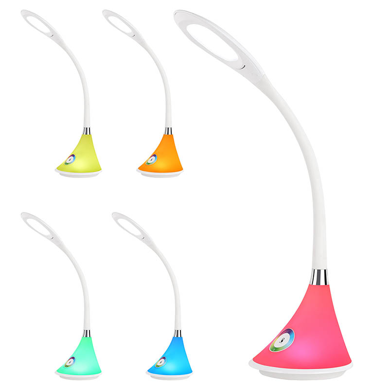 RGB베이스가있는 잠자리 LED 데스크 램프