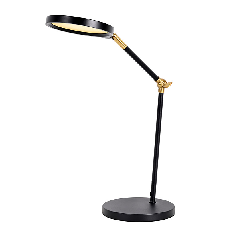 긴 팔이있는 금 LED 데스크 램프