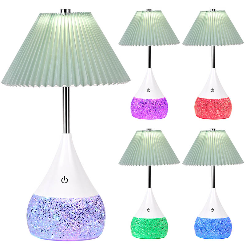 RGB 반짝이 병이있는 어린이 LED 데스크 램프