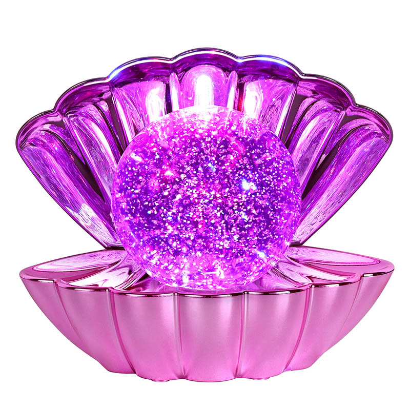 반짝이는 액체가 포함된 RGB 쉘 램프