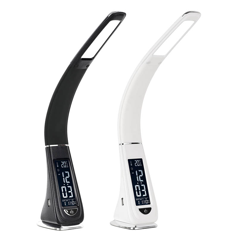 깃털이있는 USB 포트 충전기 LED 데스크 램프